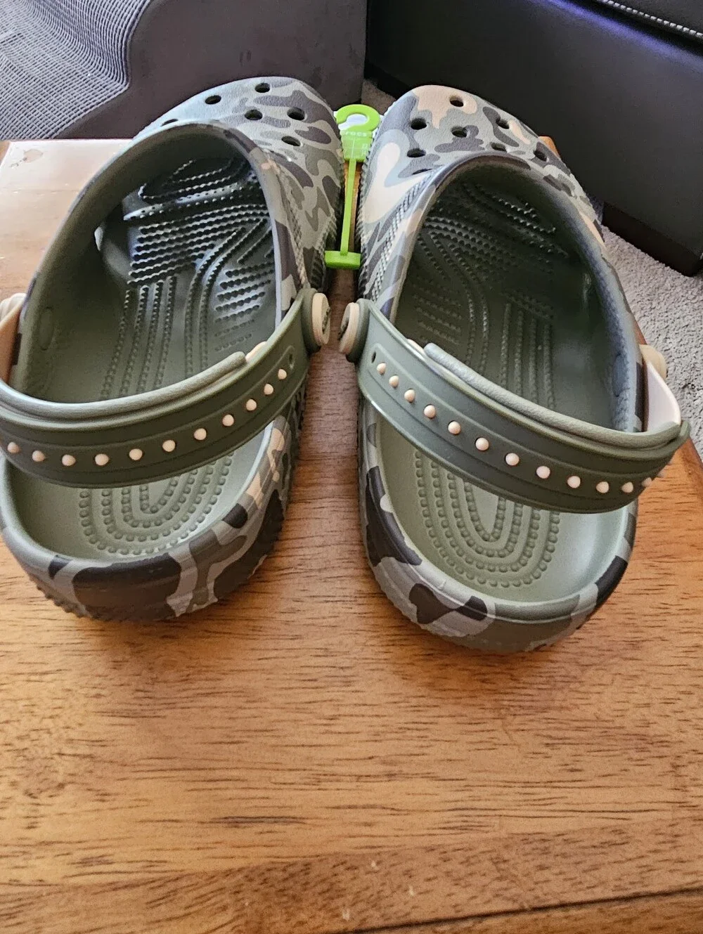 Crocs Classic Clog Kids J4 Camo Snap Backstrap Cargo Multi Green